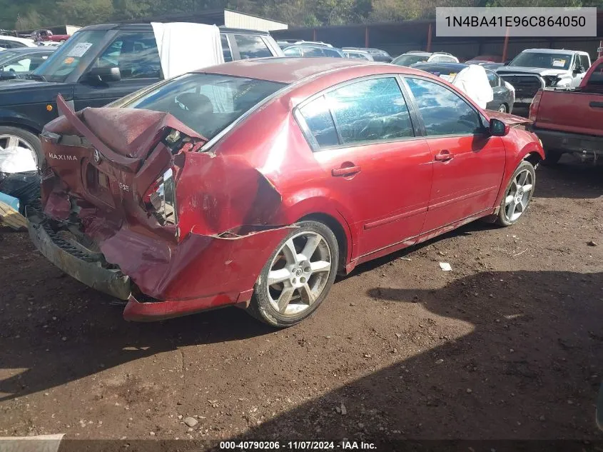 2006 Nissan Maxima 3.5 Se VIN: 1N4BA41E96C864050 Lot: 40790206