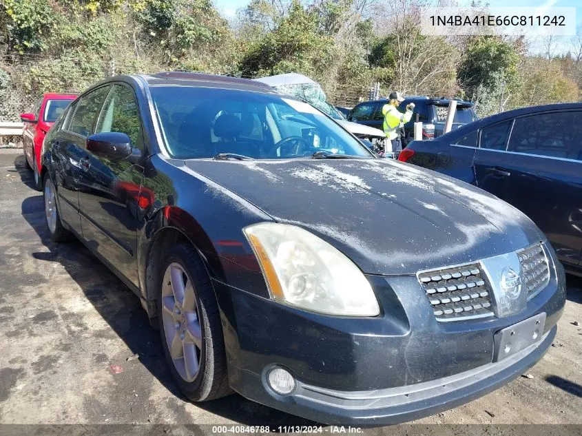 2006 Nissan Maxima 3.5 Se VIN: 1N4BA41E66C811242 Lot: 40846788