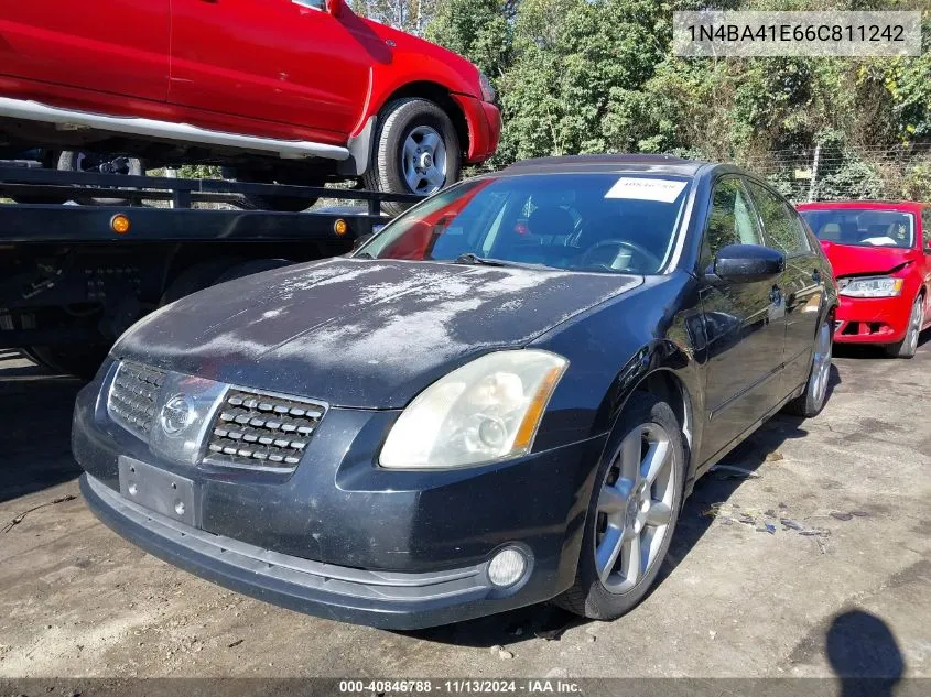 2006 Nissan Maxima 3.5 Se VIN: 1N4BA41E66C811242 Lot: 40846788