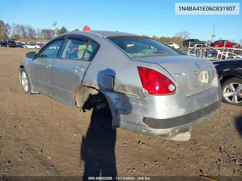 2006 Nissan Maxima 3.5 Se VIN: 1N4BA41E06C831907 Lot: 40852598