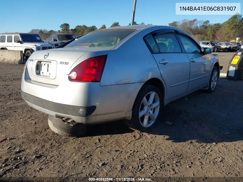 2006 Nissan Maxima 3.5 Se VIN: 1N4BA41E06C831907 Lot: 40852598