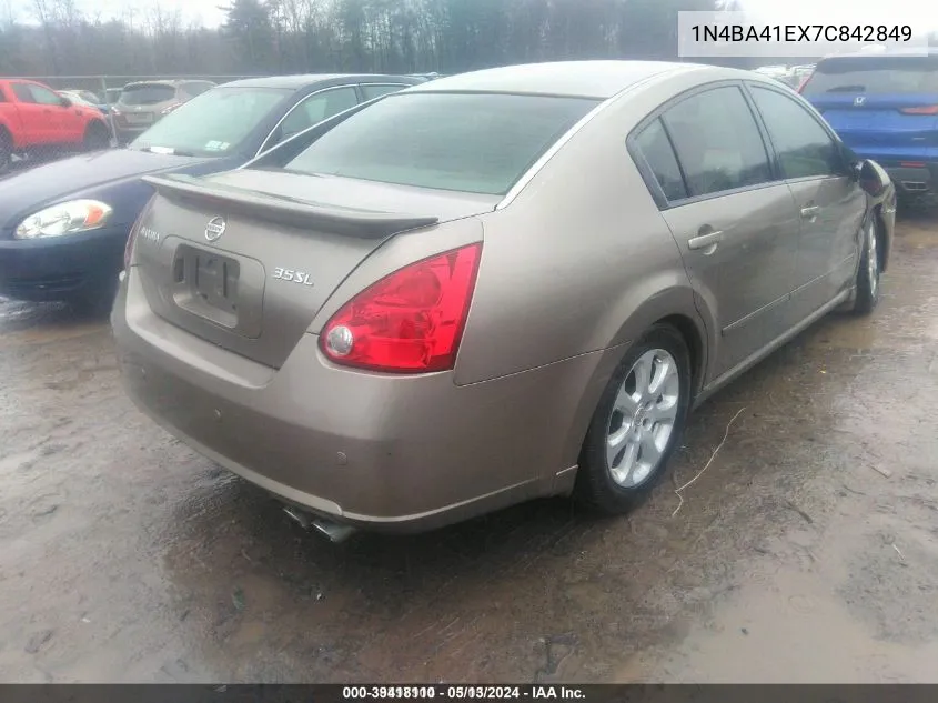 1N4BA41EX7C842849 2007 Nissan Maxima 3.5 Sl