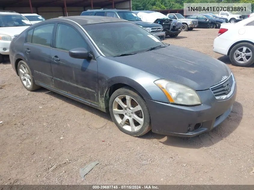 1N4BA41E07C838891 2007 Nissan Maxima 3.5 Se