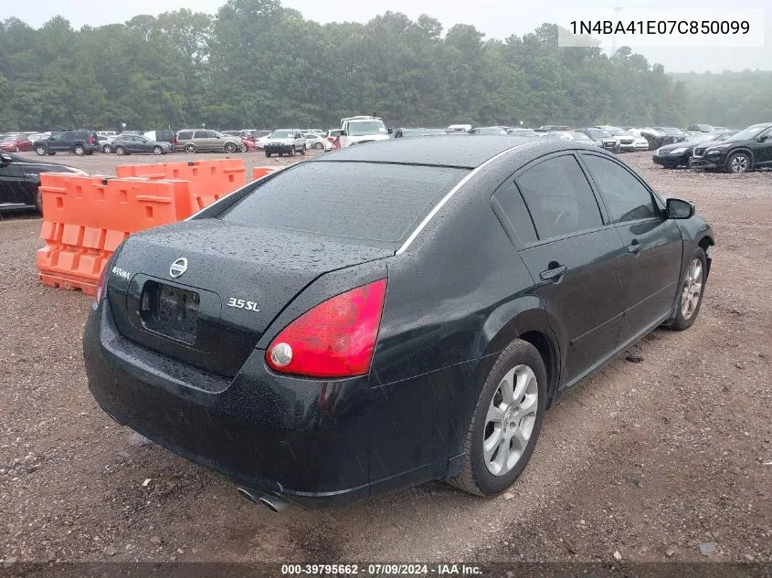 2007 Nissan Maxima 3.5 Sl VIN: 1N4BA41E07C850099 Lot: 39795662