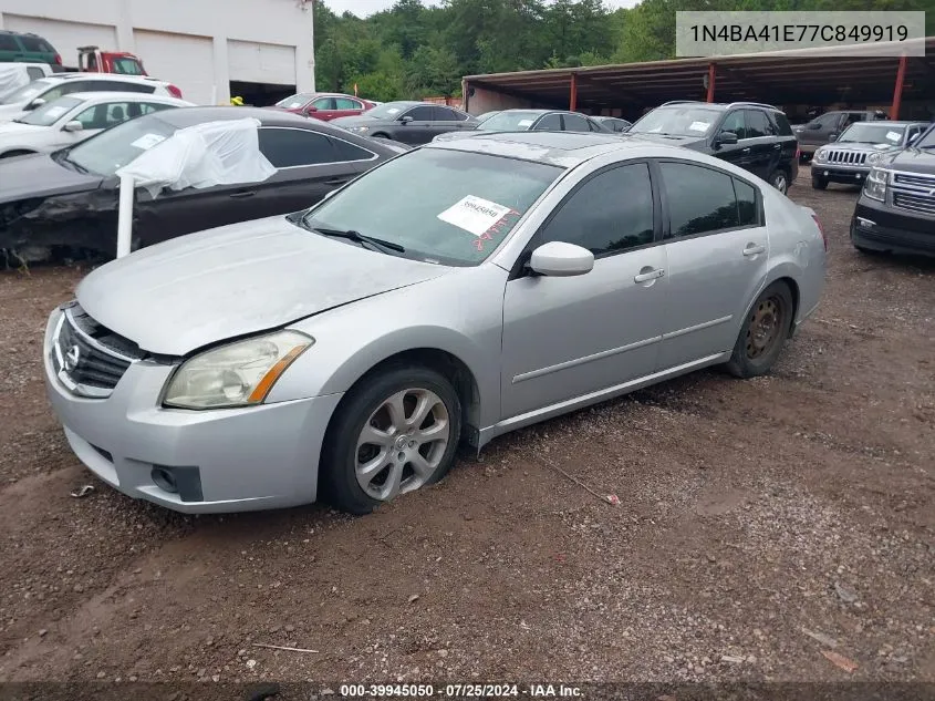 1N4BA41E77C849919 2007 Nissan Maxima 3.5 Sl