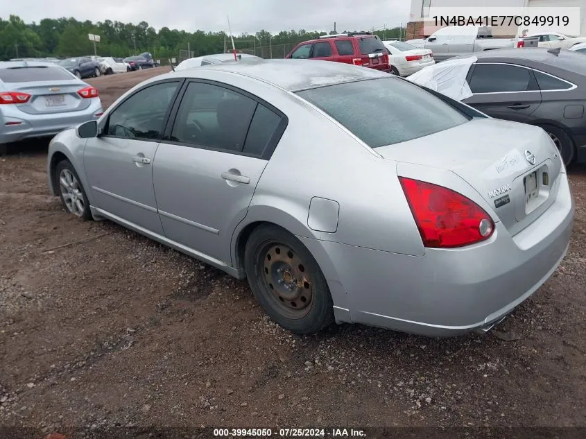 1N4BA41E77C849919 2007 Nissan Maxima 3.5 Sl