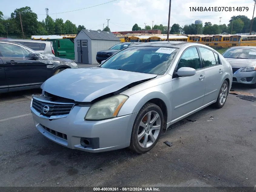 2007 Nissan Maxima 3.5 Se VIN: 1N4BA41E07C814879 Lot: 40039261