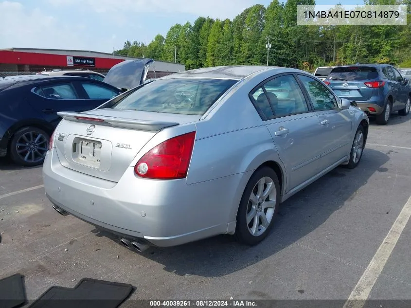 2007 Nissan Maxima 3.5 Se VIN: 1N4BA41E07C814879 Lot: 40039261