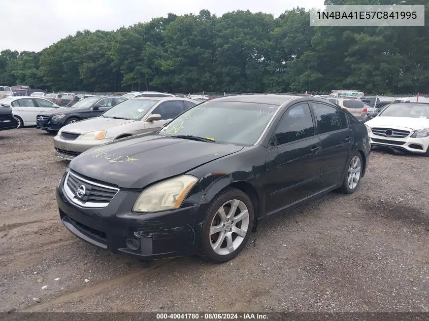 2007 Nissan Maxima 3.5 Se VIN: 1N4BA41E57C841995 Lot: 40041780