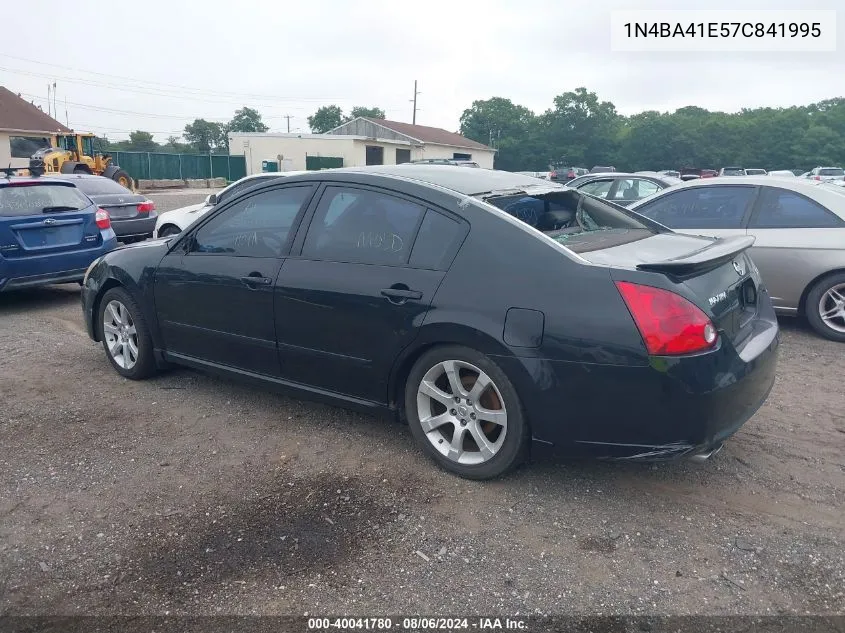 2007 Nissan Maxima 3.5 Se VIN: 1N4BA41E57C841995 Lot: 40041780