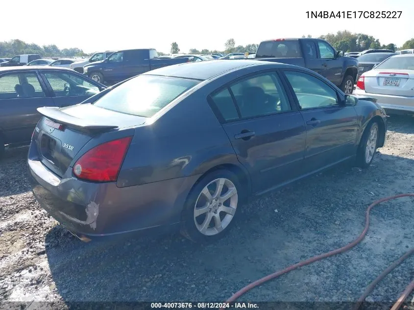 2007 Nissan Maxima 3.5 Se VIN: 1N4BA41E17C825227 Lot: 40073676