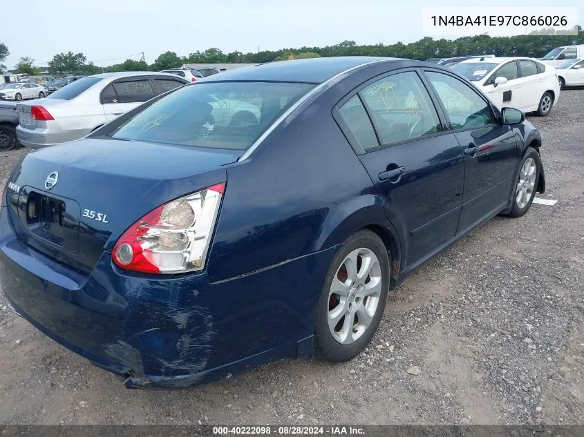 1N4BA41E97C866026 2007 Nissan Maxima 3.5 Sl