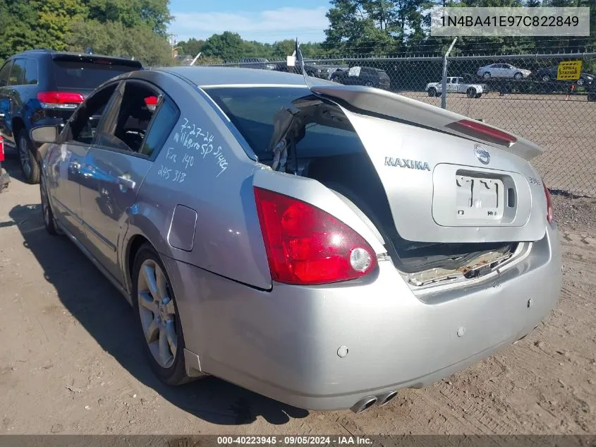 1N4BA41E97C822849 2007 Nissan Maxima 3.5 Se