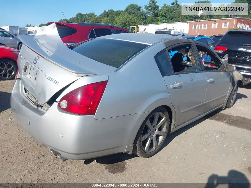 1N4BA41E97C822849 2007 Nissan Maxima 3.5 Se