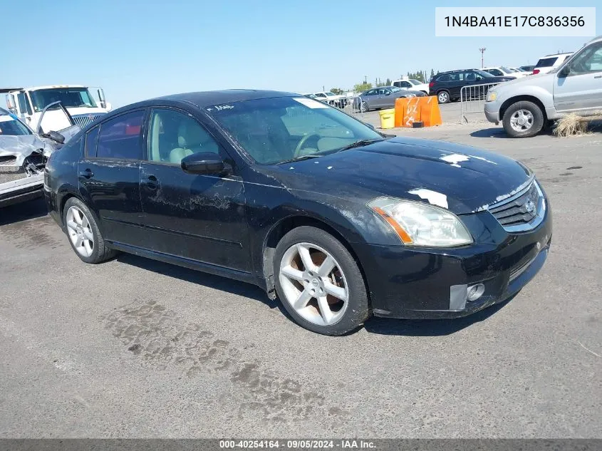 1N4BA41E17C836356 2007 Nissan Maxima 3.5 Se