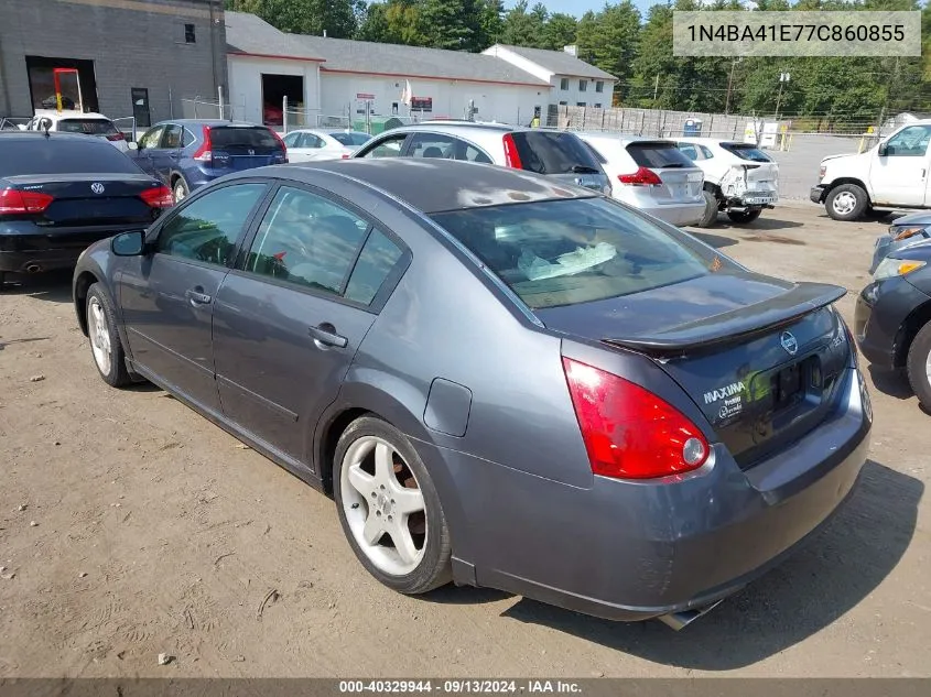 1N4BA41E77C860855 2007 Nissan Maxima 3.5 Se