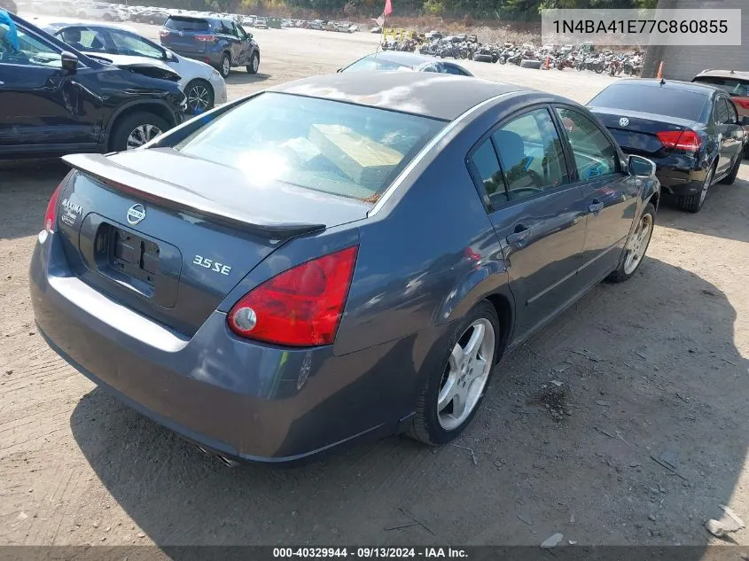 1N4BA41E77C860855 2007 Nissan Maxima 3.5 Se