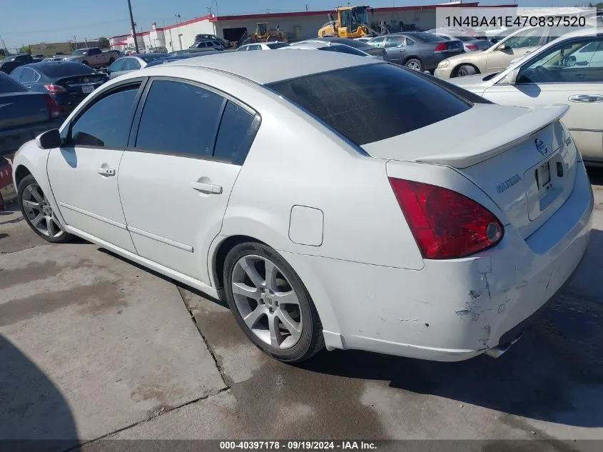 1N4BA41E47C837520 2007 Nissan Maxima 3.5 Se