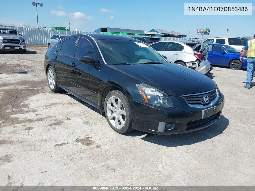 2007 Nissan Maxima 3.5 Se VIN: 1N4BA41E07C853486 Lot: 40409379