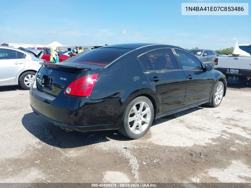 1N4BA41E07C853486 2007 Nissan Maxima 3.5 Se