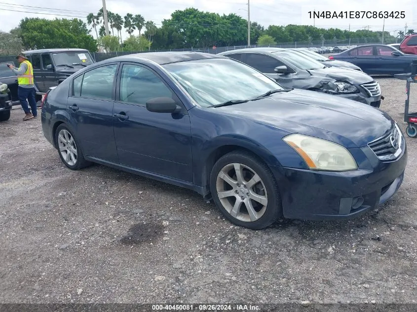 1N4BA41E87C863425 2007 Nissan Maxima 3.5 Se