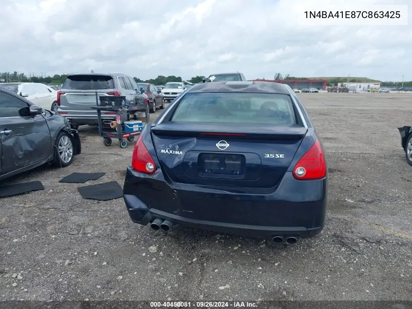 1N4BA41E87C863425 2007 Nissan Maxima 3.5 Se