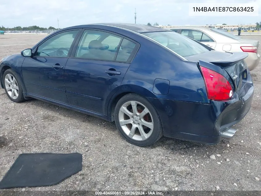 1N4BA41E87C863425 2007 Nissan Maxima 3.5 Se