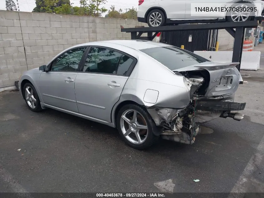 2007 Nissan Maxima 3.5 Se VIN: 1N4BA41EX7C830295 Lot: 40453678