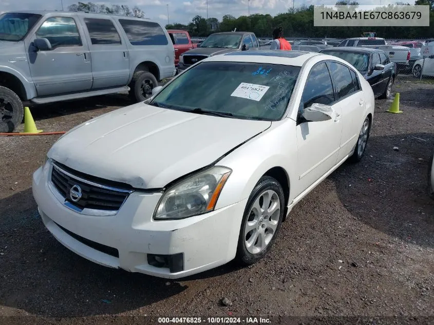 2007 Nissan Maxima 3.5 Sl VIN: 1N4BA41E67C863679 Lot: 40476825