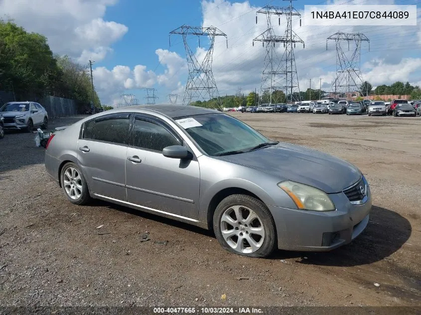 2007 Nissan Maxima 3.5 Sl VIN: 1N4BA41E07C844089 Lot: 40477665