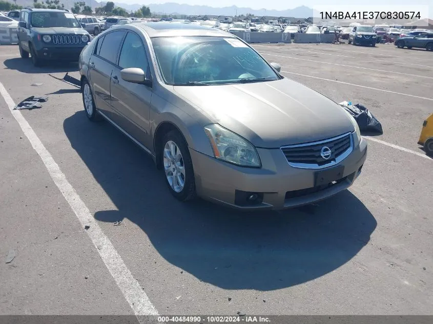 2007 Nissan Maxima 3.5 Sl VIN: 1N4BA41E37C830574 Lot: 40484990