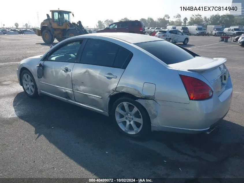 1N4BA41EX7C814940 2007 Nissan Maxima 3.5 Se