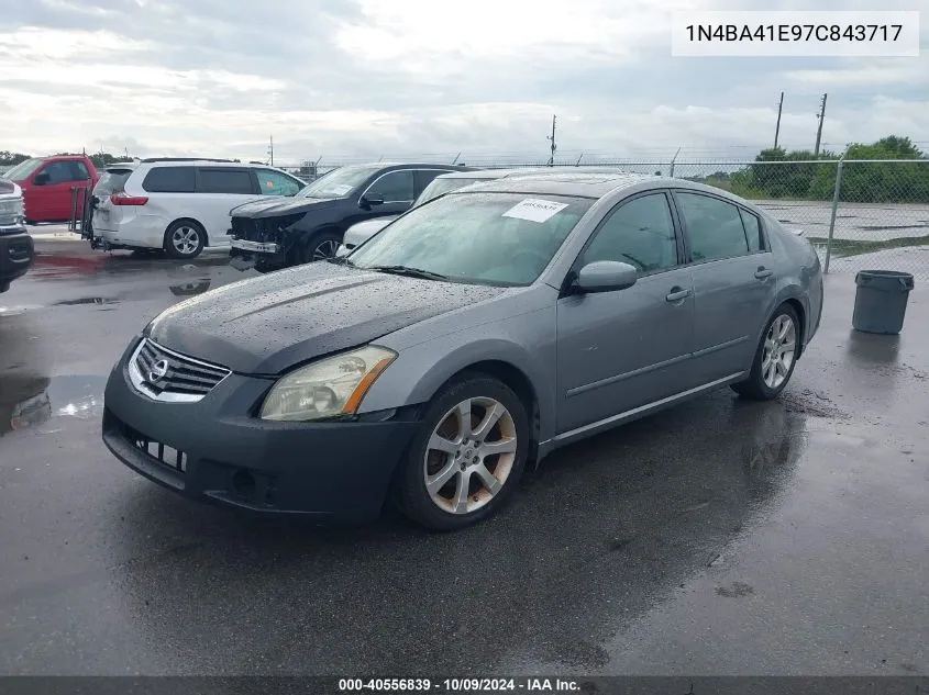 2007 Nissan Maxima 3.5 Se VIN: 1N4BA41E97C843717 Lot: 40556839