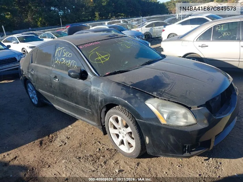 2007 Nissan Maxima 3.5 Se VIN: 1N4BA41E87C849573 Lot: 40588639