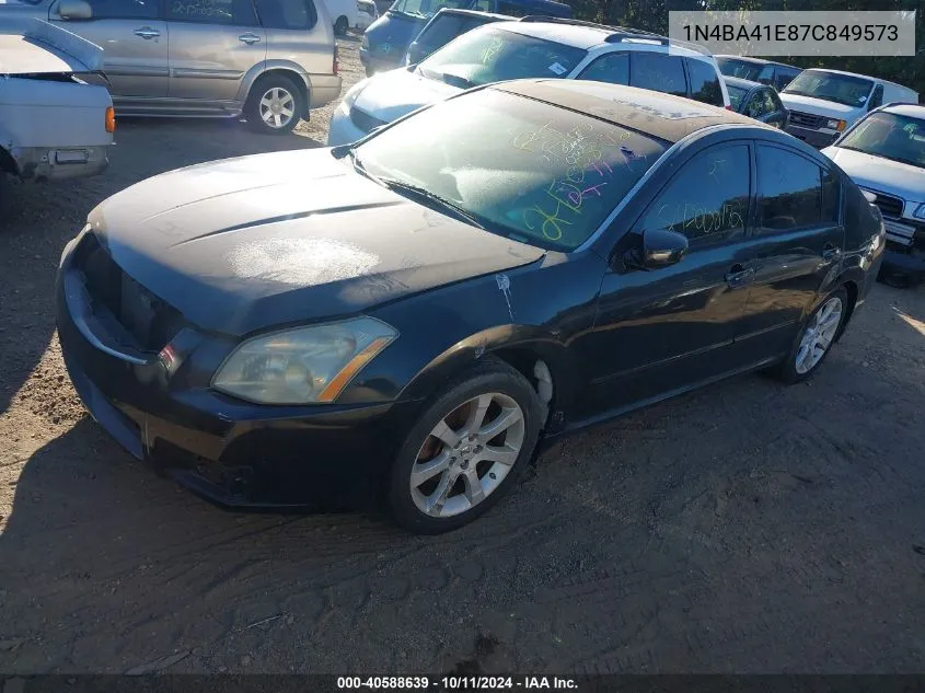 2007 Nissan Maxima 3.5 Se VIN: 1N4BA41E87C849573 Lot: 40588639