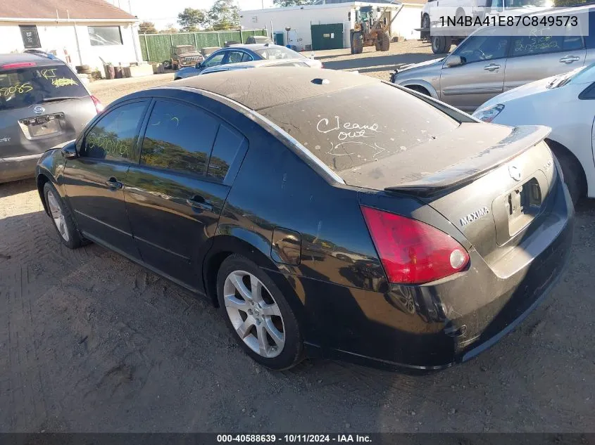 2007 Nissan Maxima 3.5 Se VIN: 1N4BA41E87C849573 Lot: 40588639