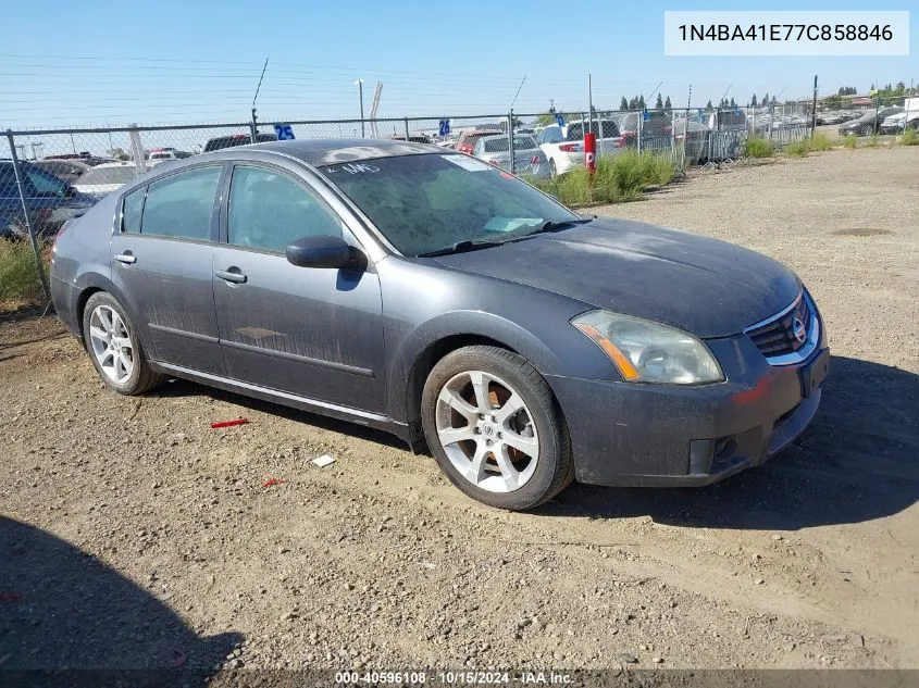 2007 Nissan Maxima 3.5 Se VIN: 1N4BA41E77C858846 Lot: 40596108