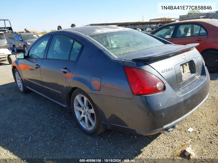 2007 Nissan Maxima 3.5 Se VIN: 1N4BA41E77C858846 Lot: 40596108