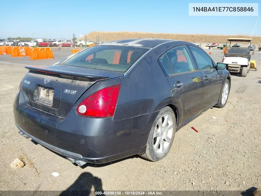 2007 Nissan Maxima 3.5 Se VIN: 1N4BA41E77C858846 Lot: 40596108