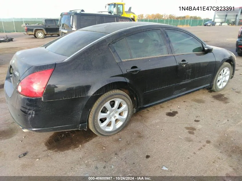 2007 Nissan Maxima 3.5 Sl VIN: 1N4BA41E47C823391 Lot: 40600987