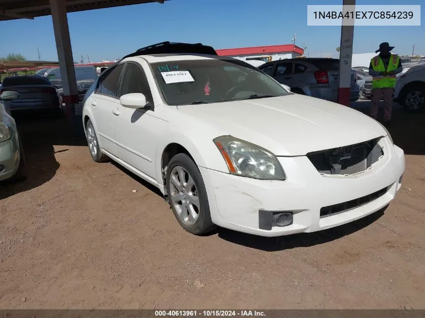 2007 Nissan Maxima 3.5 Sl VIN: 1N4BA41EX7C854239 Lot: 40613961