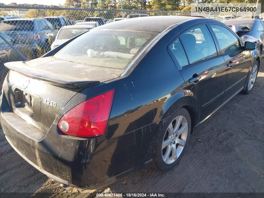 2007 Nissan Maxima 3.5 Se VIN: 1N4BA41E67C864900 Lot: 40621486