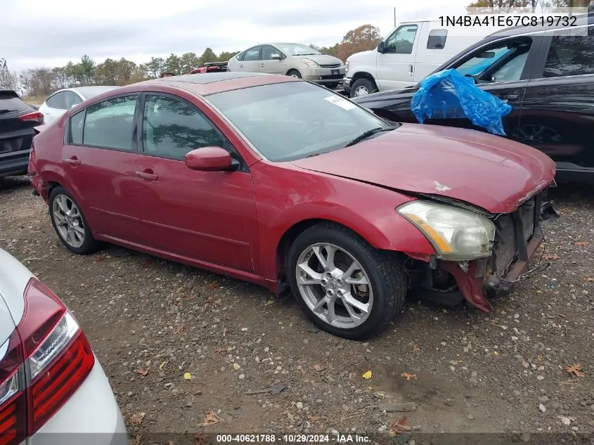 2007 Nissan Maxima 3.5 Sl VIN: 1N4BA41E67C819732 Lot: 40621788