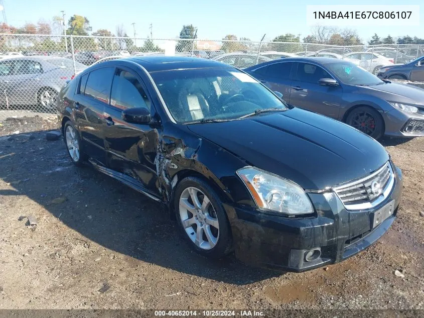 2007 Nissan Maxima 3.5 Se VIN: 1N4BA41E67C806107 Lot: 40652014