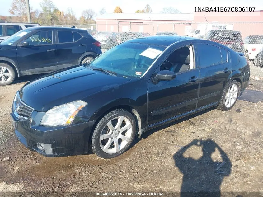 2007 Nissan Maxima 3.5 Se VIN: 1N4BA41E67C806107 Lot: 40652014