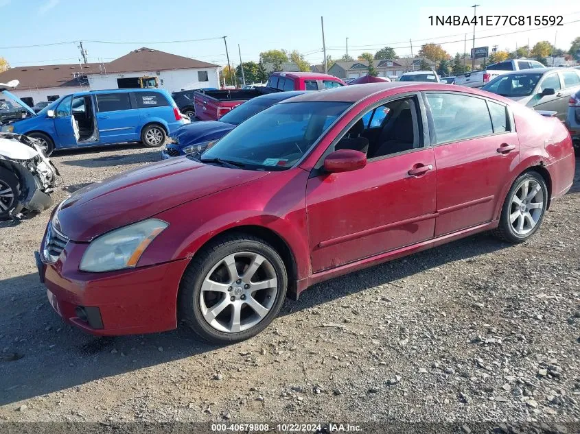 2007 Nissan Maxima 3.5 Se VIN: 1N4BA41E77C815592 Lot: 40679808