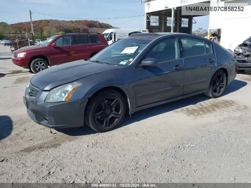 2007 Nissan Maxima 3.5 Sl VIN: 1N4BA41E07C858252 Lot: 40695192