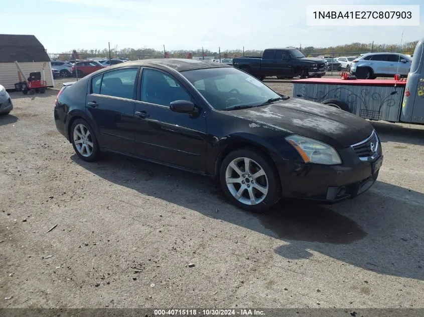 1N4BA41E27C807903 2007 Nissan Maxima 3.5 Se