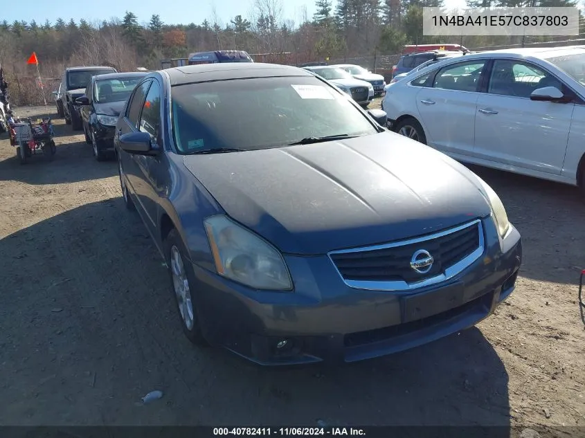 2007 Nissan Maxima 3.5 Sl VIN: 1N4BA41E57C837803 Lot: 40782411