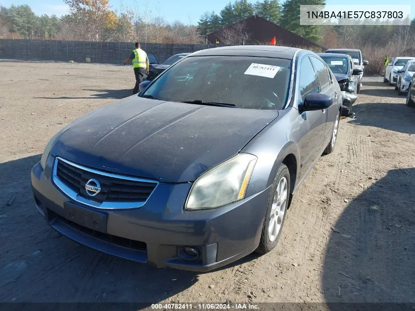 2007 Nissan Maxima 3.5 Sl VIN: 1N4BA41E57C837803 Lot: 40782411